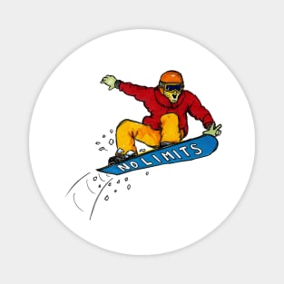 No limits snowboarder Magnet